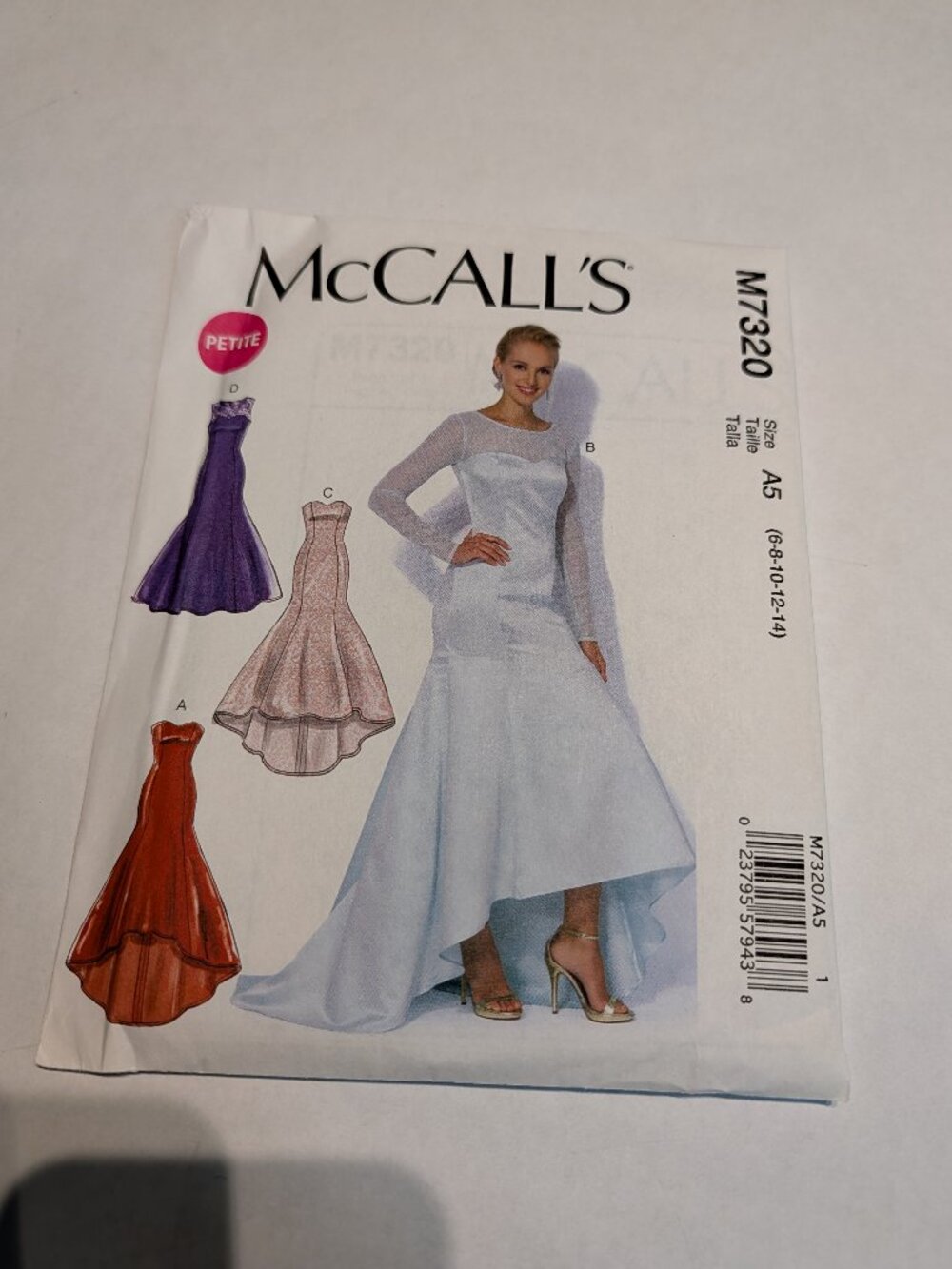 Sewing Pattern Evening Gown McCalls M7320